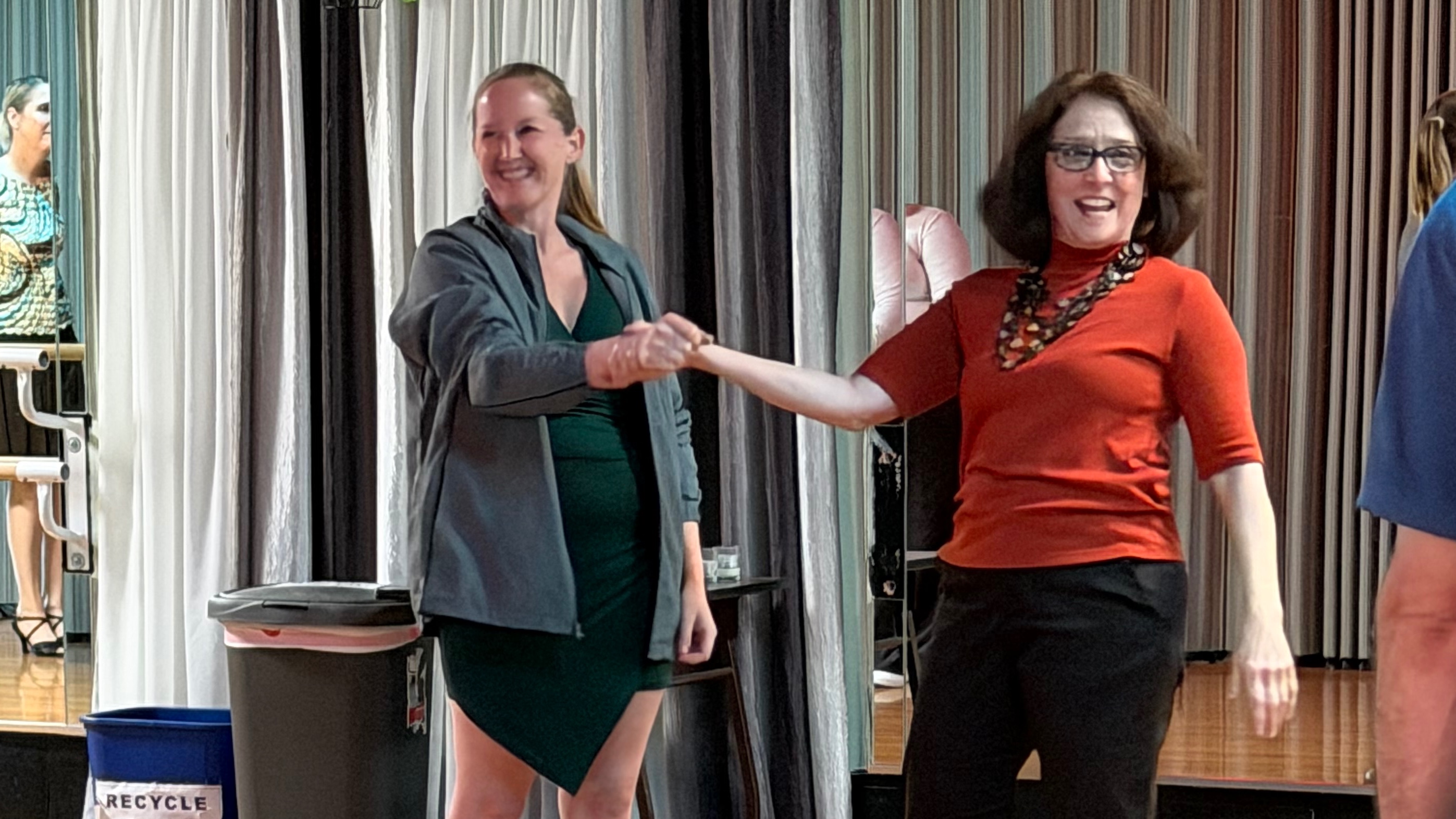Peggy teaching a student