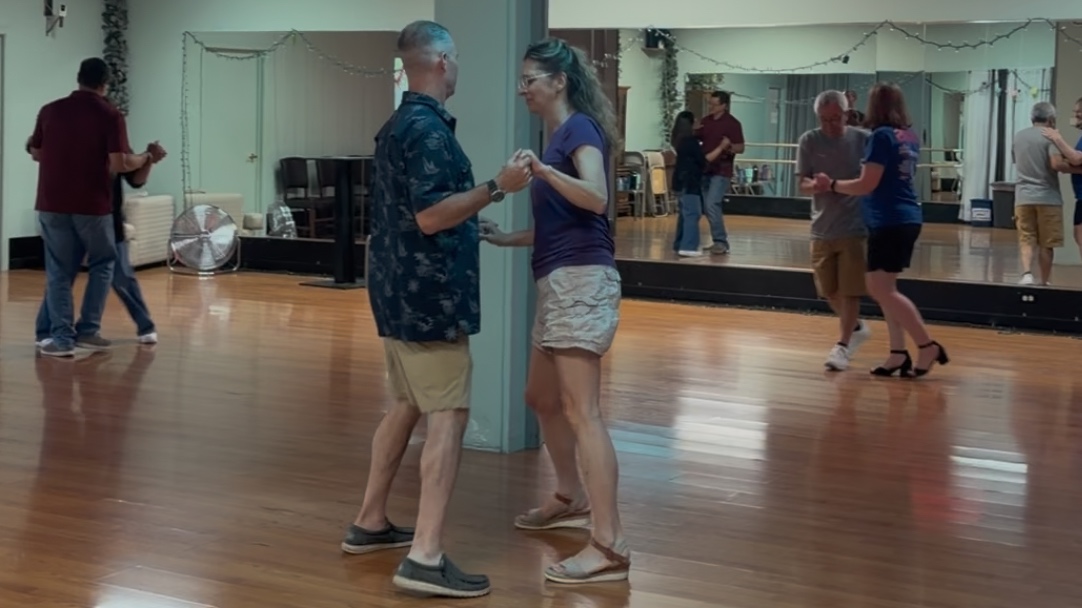 A student learning a new dance